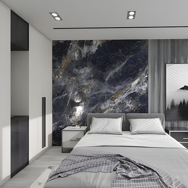 Deaurata Inkstone Hotel Cubiculum Background Wall Decoration PET Transfer Film