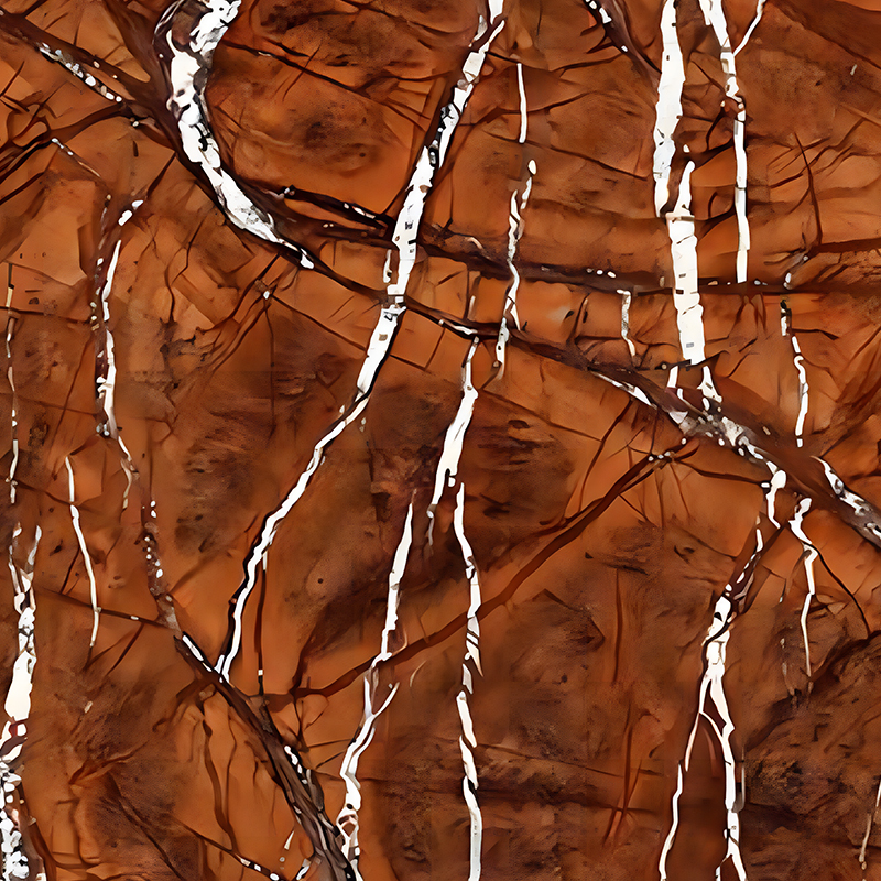 Rainforest Brown Textured Bathroom Backsplash Decoration PET Calor Transfer Film